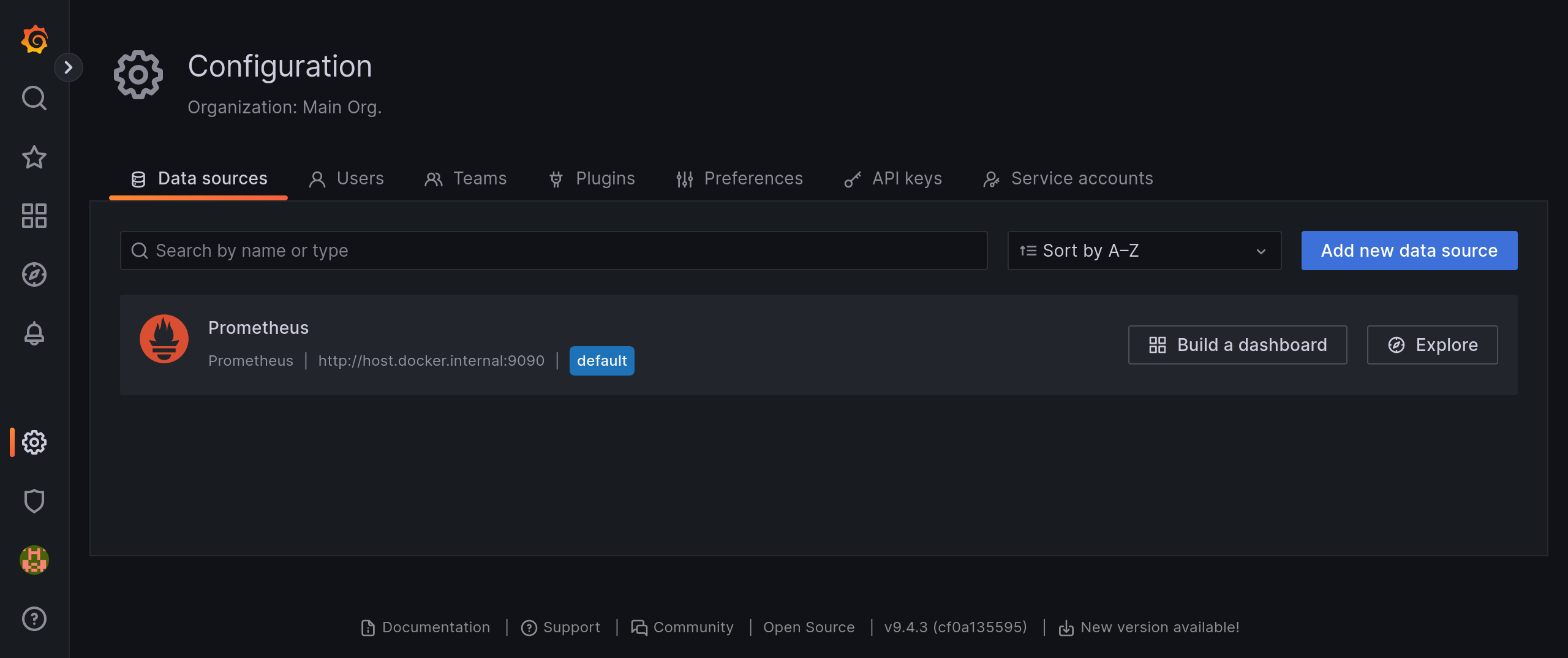 Grafana data source